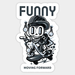 Funny skater Sticker